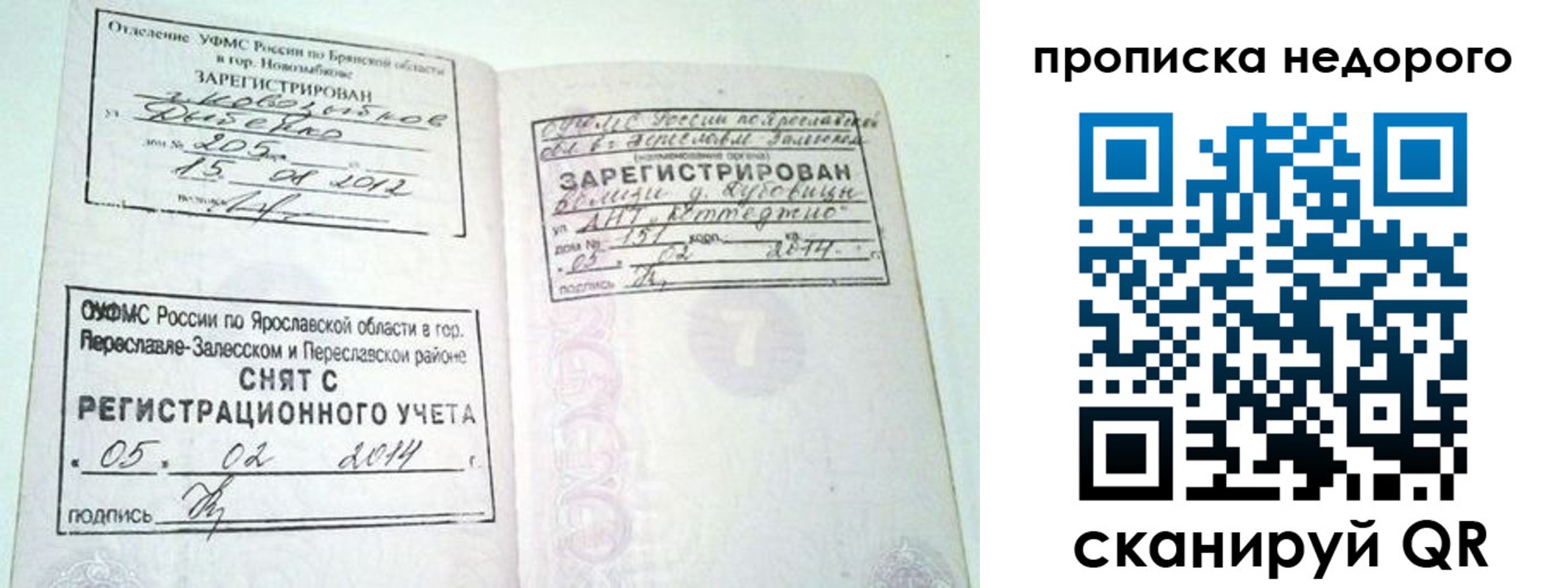 временная регистрация недорого в Снежногорске
